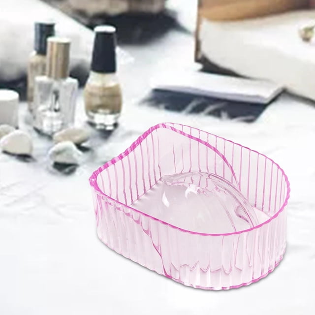 Tazón de manicura Salvador para remojo de uñas acrílicas rosa