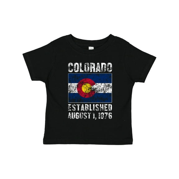 Inktastic Established August 1, 1876 Colorado Flag Boys or Girls Toddler T-Shirt