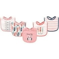thumbnail image 2 of Hudson Baby Infant Girl Cotton Bibs 5pk, Owl, One Size, 2 of 2