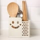 thumbnail image 4 of Contenedor de cubiertos de acero inoxidable | Organizador de cocina comercial para cuchillos, tenedores y pajitas | Escurridor de utensilios de plástico con orificios de ventilación, 4 of 6
