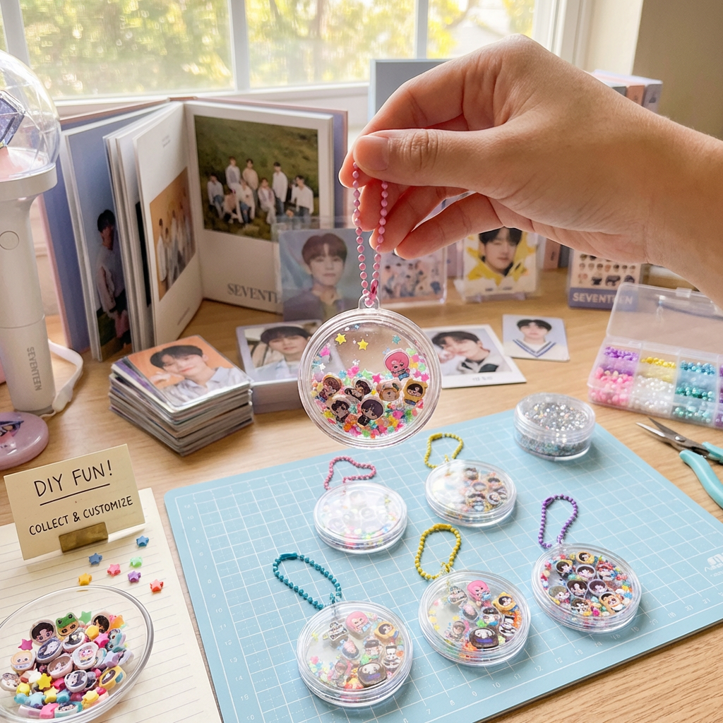 Kpop Idol Stray Kids Mini Lightstick Keychain, Multicolor, Compact