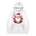 thumbnail image 1 of MIASHUI Chandails en Molleton à Capuche pour Filles, Imprimé Confortable, Doublé, Blanc, 3-4 Ans, 1 of 3