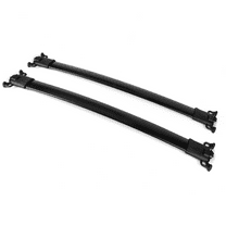 Ikon Motorsports Compatible with 10-17 Chevy Equinox GMC Terrain Factory Style Top Roof Rack Cross Bar Black