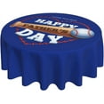 thumbnail image 2 of Happy Fathers Day Tablecloth Round 60 Inch for Fathers Day Decorations, Table Cover Washable Polyester Table Cloth for Kitchen Party Picnic Dining Decor, 2 of 6