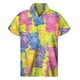 thumbnail image 2 of Camisa hawaiana con estampado 3D de piruletas de caramelo de colores para hombre, camisas con solapa de dulce de azúcar, blusa de botones de calle de manga corta a la moda Harajuku, 2 of 5