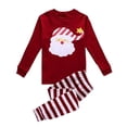 thumbnail image 1 of Conjunto de pijamas 100% de algodón para niños y niñas, ropa de dormir de 2 piezas con dibujos animados, Tops y pantalones, ropa de Navidad, 1 of 4