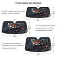 thumbnail image 5 of WOBOGO Red Panda in The Night Car Windshield Sunshades Autopilot Lightweight Accordion Sun Visor 57×31.5in, 5 of 8