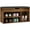 Rustic Brown, variant on HOMCOM Shoe Bench Entryway Rack w/ Padded Cushion for Hallway, Natural