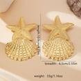 thumbnail image 4 of Starfish Shell Alloy Earrings for Women Luxury Niche Jewelry, 4 of 4