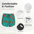 thumbnail image 4 of Balery Colorful Crab Pantalones cortos deportivos para mujer con forro y dos bolsillos, elásticos, para entrenamiento, gimnasio, yoga-X-Large, 4 of 7