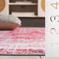 thumbnail image 4 of Safavieh Arizona Aria Distressed Machine Washable Area Rug, Red/Beige, 8' x 10', 4 of 9