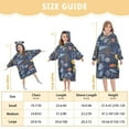 thumbnail image 4 of FORMRS Wearable Blanket Hoodie with Sleeves for Kids Cozy Flannel Sweatshirt, Cartoon Ocean Pattern, 4 of 7