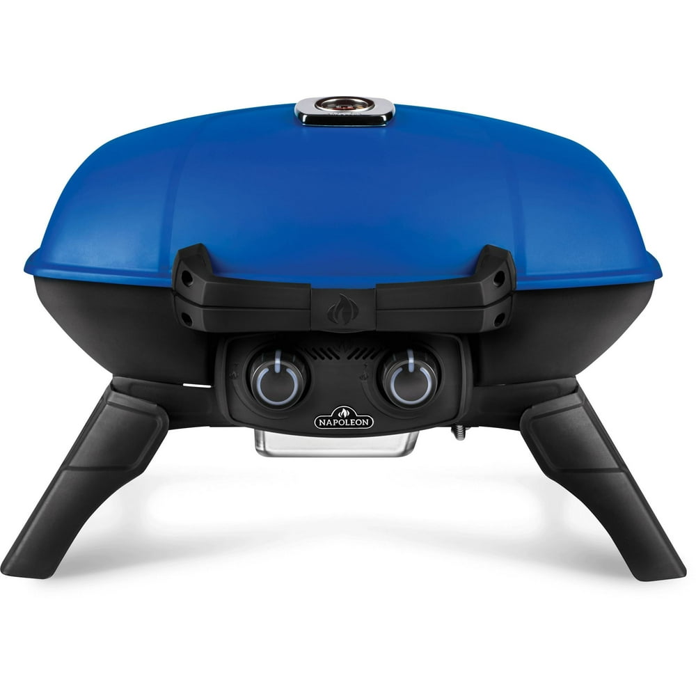Napoleon TQ285BL TravelQ Portable Propane Gas Tabletop Grill, Blue