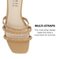 thumbnail image 3 of Journee Collection Womens Camarie Slip On Slide Multi Strap Sandals, 3 of 6
