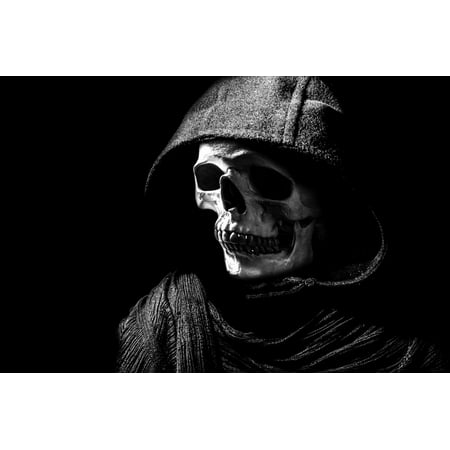 LAMINATED POSTER People Mask Scary Hood Dummy Skull Halloween Poster Print 24 x 36
