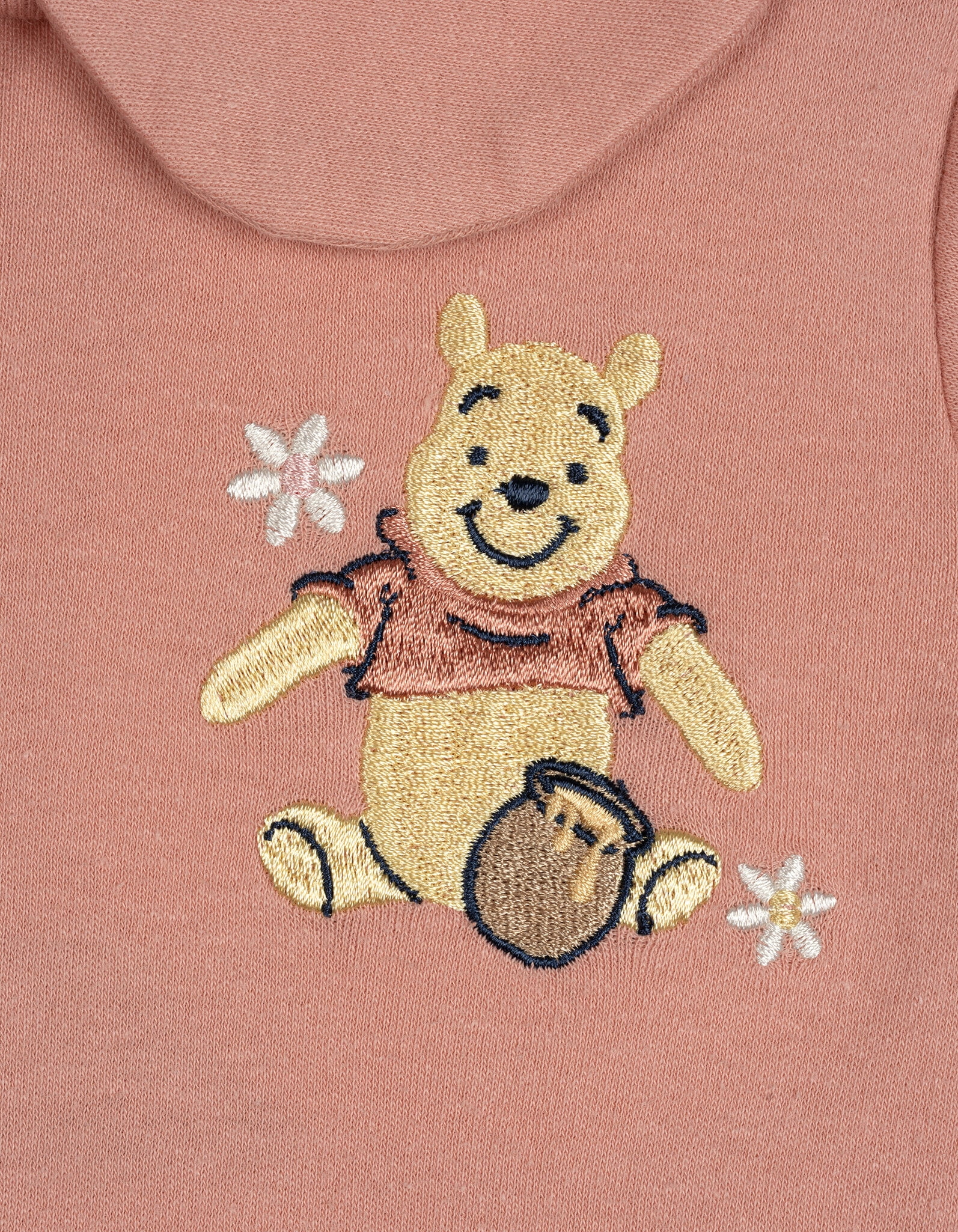Disney Winnie the Pooh Baby Girls' 2-Pack Short Sleeve and Sleeveless Bubble Romper Set Ivory and Coral Winnie the Pooh