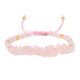 thumbnail image 1 of Granjero Gordo Pulsera de grava tejida, pulsera elástica apilable con cuentas, joyería con dijes coloridos para la playa de verano, rosa, 1 of 4