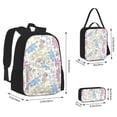 thumbnail image 4 of Naloa Cartoon Bunny Print Large Capacity Backpack Lunch Bag Pencil Case Combination 3 Piece Set for Student, 4 of 8
