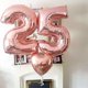 thumbnail image 4 of 2 globos gigantes de 32/40 pulgadas con números dorados y plateados, 18, 24, 25 y 26, para cumpleaños de niña de 25 años, suministros de decoración para fiestas, 4 of 5