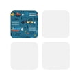 thumbnail image 2 of Kll Square Drink Coasters Set Of 4,Pu Leather Absorbent Coasters Set Decorative Coffee Cup Coasters Housewarming Gift For Home Decor-Construction Trucks, 2 of 9