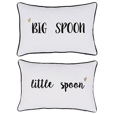 Decorhouzz Pillowcase Hubby Wifey Embroidered Pillow Cover For