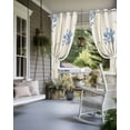 thumbnail image 4 of nqOlkjepod Outdoor Curtains for Patio Waterproof, Botanical Blue Floral Outdoor Privacy Panels Grommet, Rustic Summer Flowers Blackout Outside Curtains for Porch/Cabana/Pergola 54"x95", 1 Panel, 4 of 8