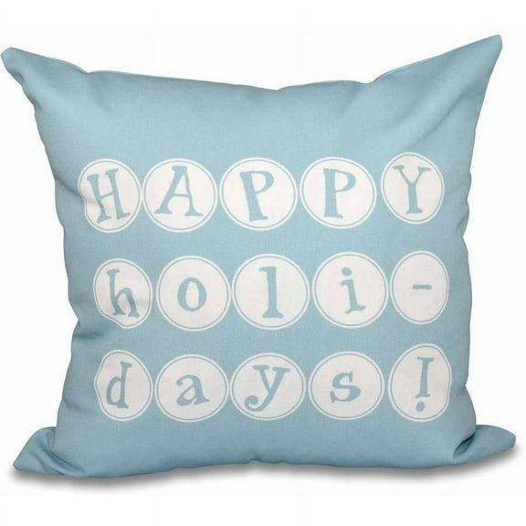 Simply Daisy 16" x 16" Happy Holidays Word Print Pillow