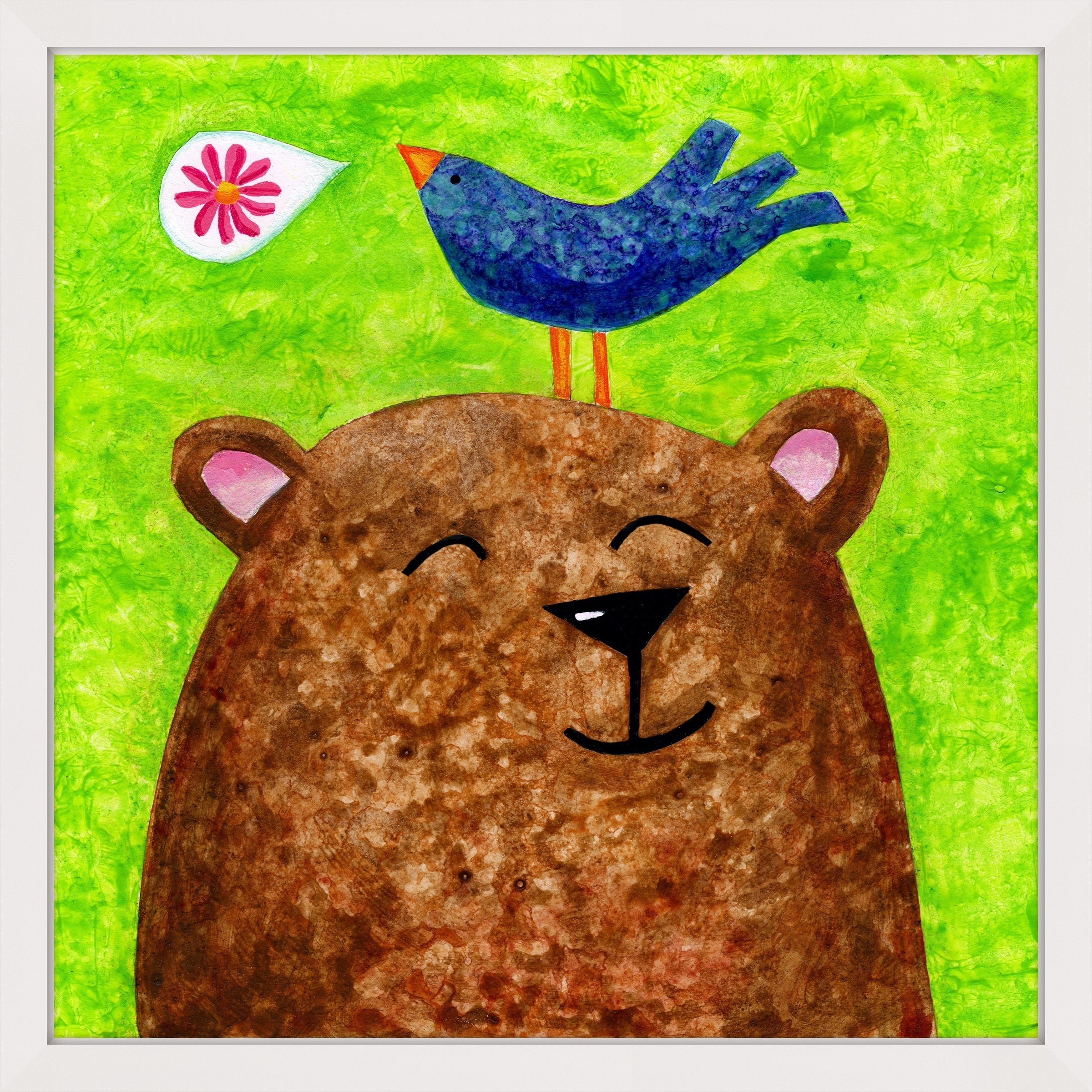 Marmont Hill - "A Beary Happy Song" by Janet Nelson Framed Painting Print