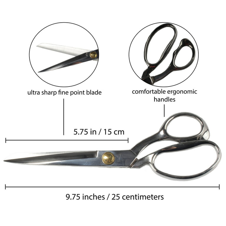  Professional Tailor Scissors 8.5 in for Cutting Fabric  Multi-Purpose Heavy Duty Scissors Sewing Scissors for Leather Cutting  Industrial Sharp Sewing Shears for Home Office Artists Dressmakers,silver :  Arts, Crafts & Sewing