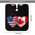 thumbnail image 3 of America Canada Flag Art Barber Cape 66"x55" Salon Hair Cutting Haircut Cape Color Capes Stylist HairdresserApron, 3 of 7