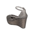 thumbnail image 3 of Women Glitter Jelly Platform Wedge - Casual, Dressy, Day Date - Perforated Wedge Sandal - GD74 By Wild Diva, 3 of 6