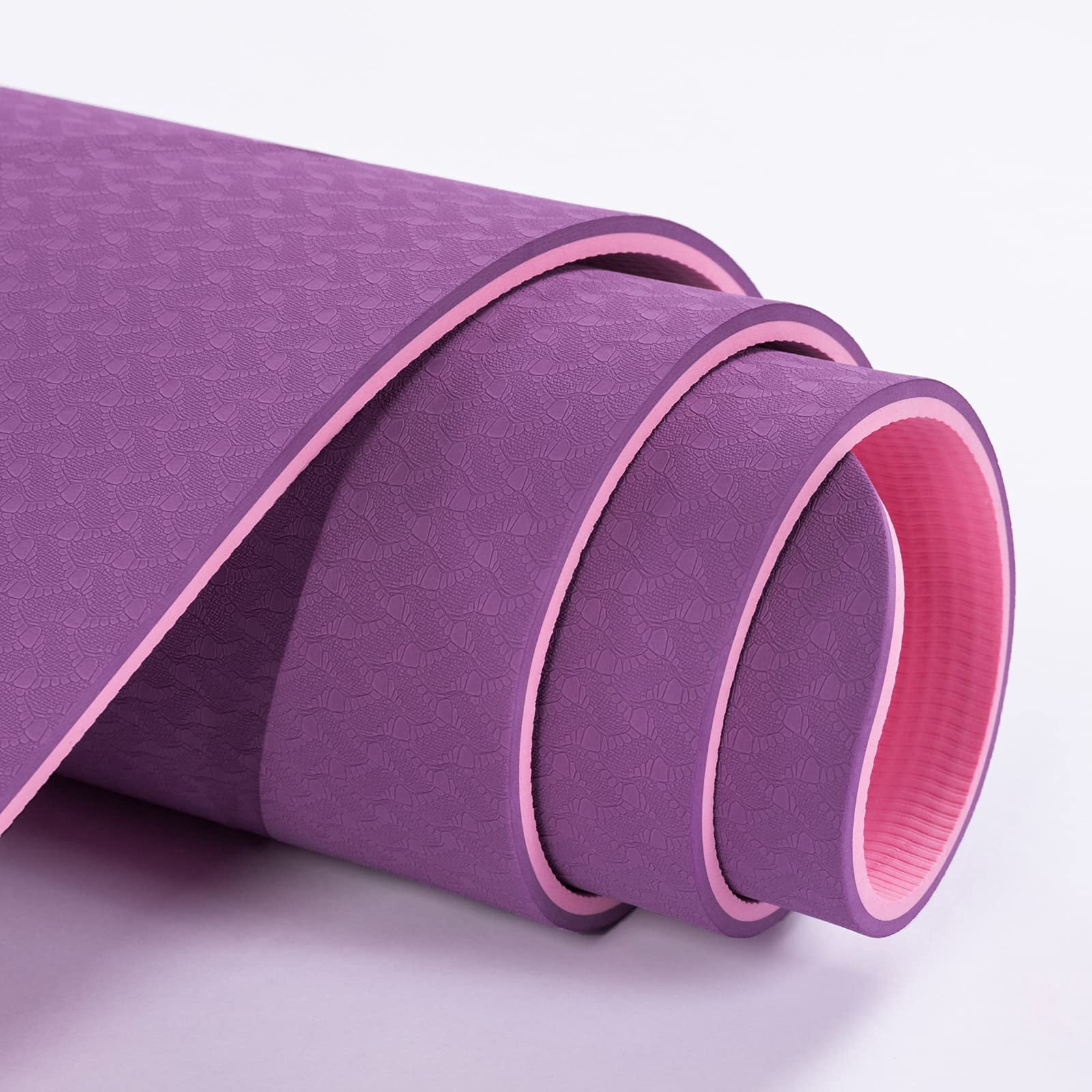 Non-Slip Yoga Mat – Eco Friendly Anti-Tear Pilates Mat, 1/4” Thick Exercise Mat for Women with Carrying Sling & Storage Bag