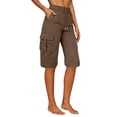 thumbnail image 4 of Only Moment Quick Dry Athletic Shorts cool silk cotton Summer Casual High Waisted Wide Leg Drawstring Lounge Shorts Comfy 2026 Beach Vacation Clothes Brown,2XL, 4 of 9
