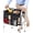 Button-Black, variant on Rhino Valley Walker Tray for Folding Walker,Tray for Walker with Cup Holder | Sturdy & Non-Slip Tray for Walkers,Blue Cosmos