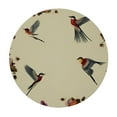 thumbnail image 2 of JRXY Floral Tablecloth Round  Swallow Butterfly Meadow Table Cover,Red Flowers Round Tablecloth Print Polyester Waterproof Washable Stain Table Cover for Kitchen Dining Room Wedding Party 48x48in, 2 of 7