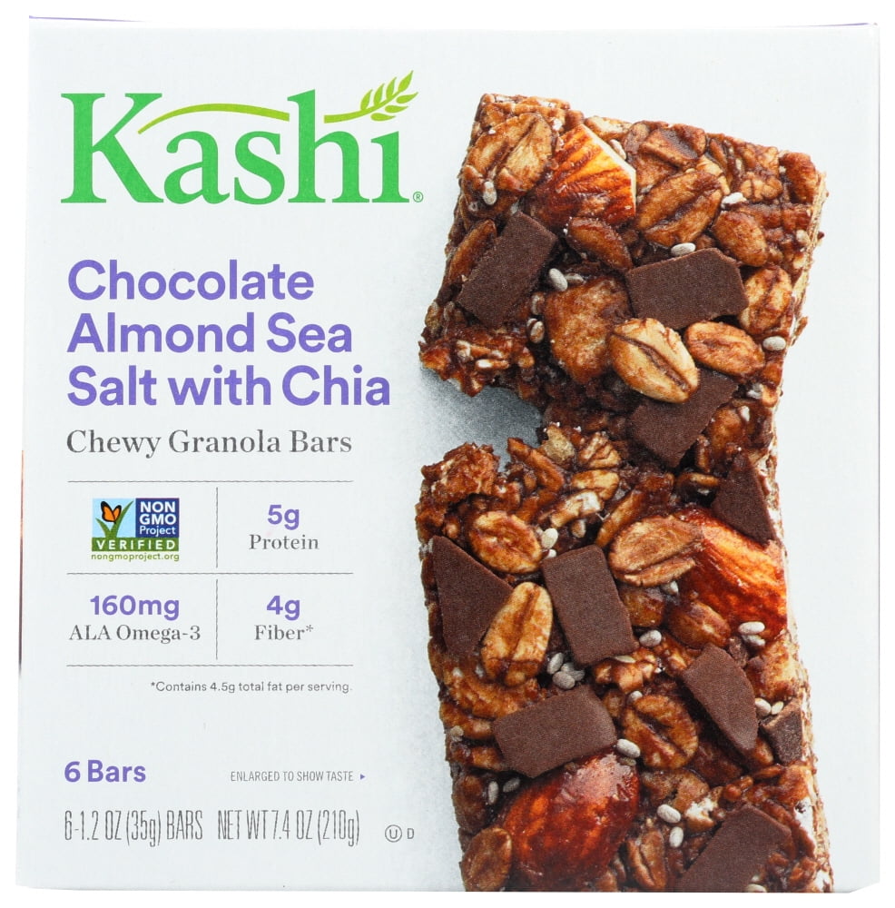 Kashi Chocolate Almond Sea Salt Granola Bars, 6 Pack