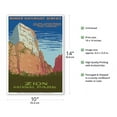 thumbnail image 2 of Zion National Park - Great White Throne Mountain - Ranger Naturalist Service - Vintage Travel Poster by Work Projects Administration (WPA) c.1938 - Master Art Print 10in x 14in, 2 of 4