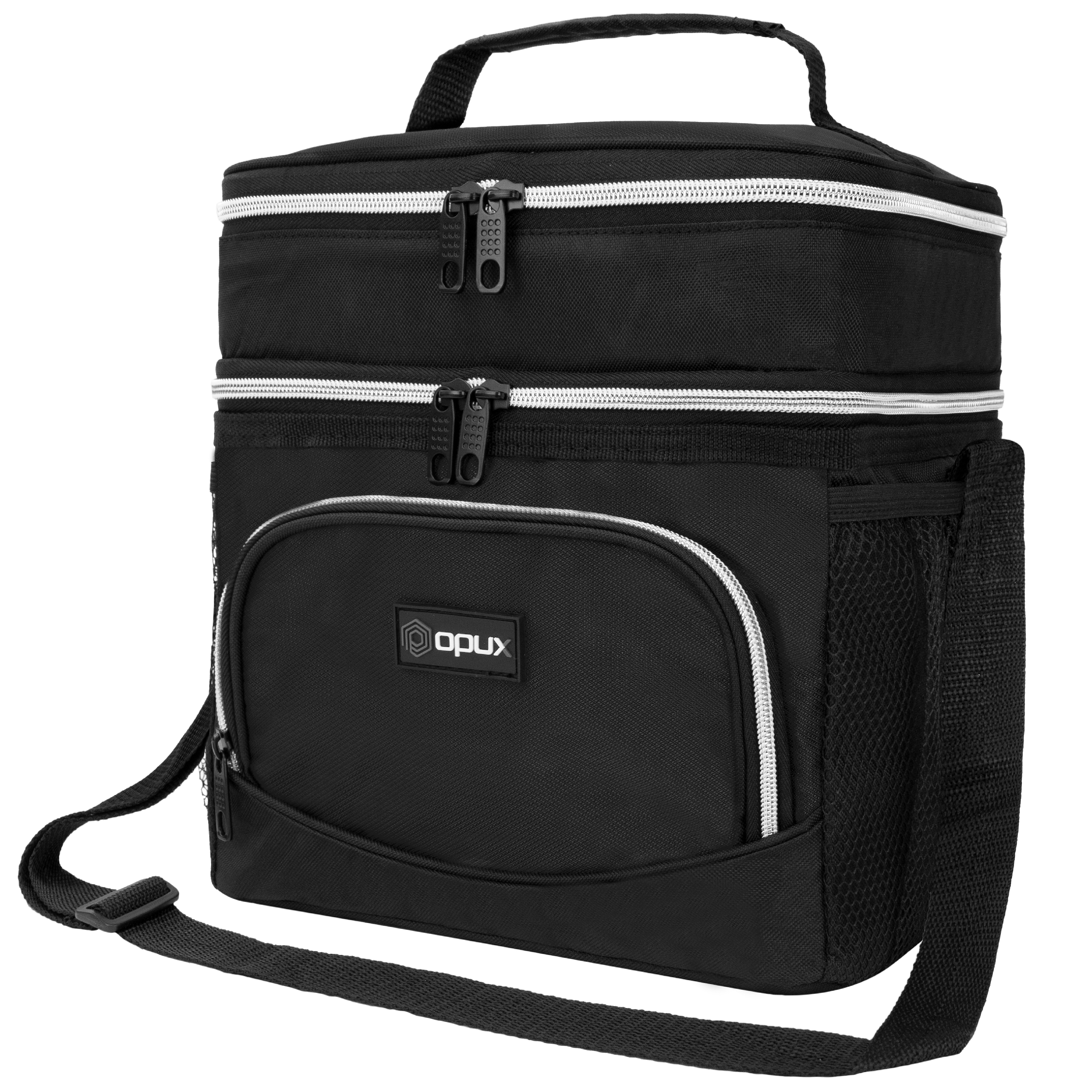 OPUX Insulated Dual Compartment Lunch Box Men Women Leakproof Double 