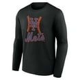 thumbnail image 2 of Men's Black New York Mets Fastball Long Sleeve T-Shirt, 2 of 3