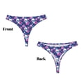 thumbnail image 3 of Fotbe Skull Flower Tanga Sin Costuras para Mujer con Estampado – Panties Invisibles, Transpirables y Cómodos para Uso Diario-4X-Large, 3 of 6