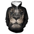 thumbnail image 3 of Sudadera con capucha con estampado de animales y león para hombre, sudaderas con capucha de moda con estampado digital, sudaderas casuales holgadas de gran tamaño, 3 of 5