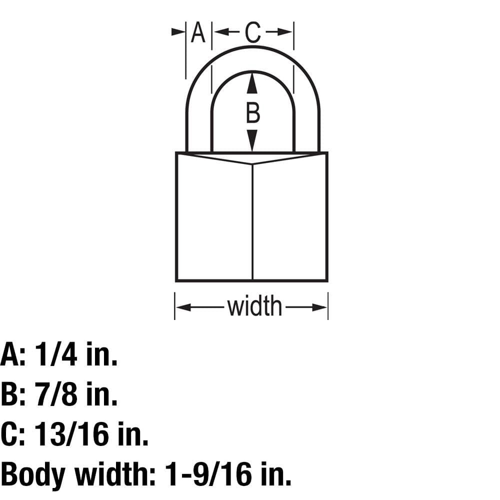 Master Lock 1-9/16” Covered Solid Body Padlock