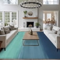 thumbnail image 3 of Teal Blue Ombre Area Rugs 5'x7', Washable Small Throw Rugs for Laundry Room Playroom, Modern Abstract Art Texture Indoor Outdoor Rug Non-Slip Low Pile Carpet Runner Reversible Floor Mats, 3 of 8