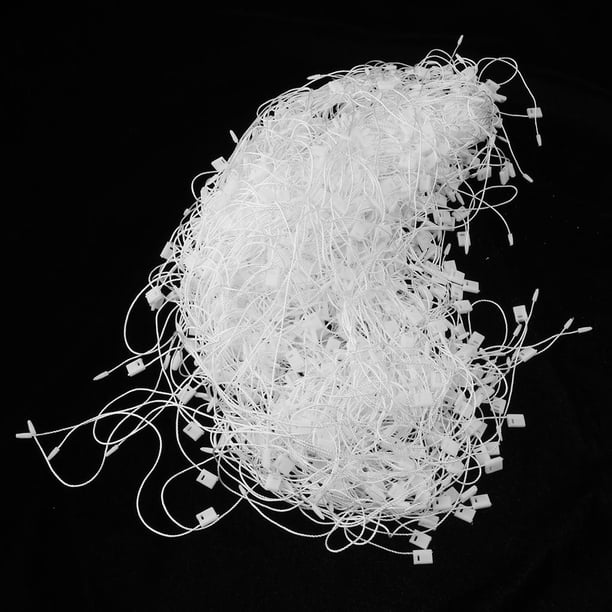 Trimming Shop 7 Inch (18cm) Largo, 100pcs Nylon Blanco Cuerda Colgar Etiquetas Cierres Con Cierre Bloqueo Para Etiquetas, Ropa, Joya, Equipaje Y Para Seguridad Productos - Blanco