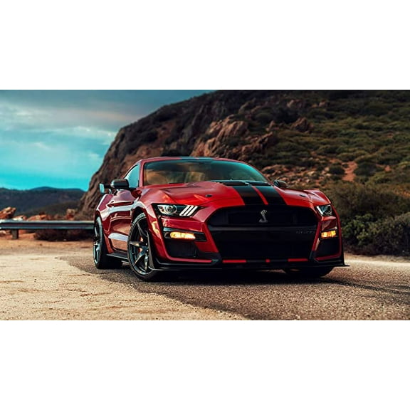 Iconic Arts Laminated 42x24 Poster: 2020 Ford Mustang Shelby gt500 4k HD