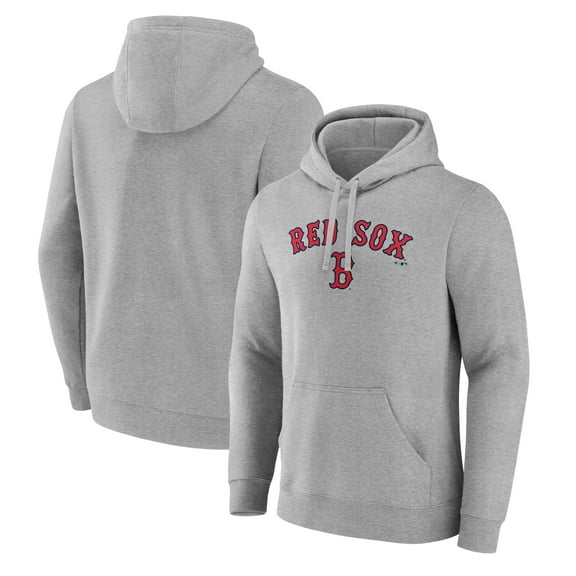 Men's Gray Boston Red Sox Team Lockup Hoodie