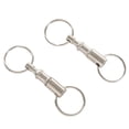 thumbnail image 3 of 2 pieces Removable Double Keychains Iron double detachable keychain Keychain Rotating Ring, 3 of 8