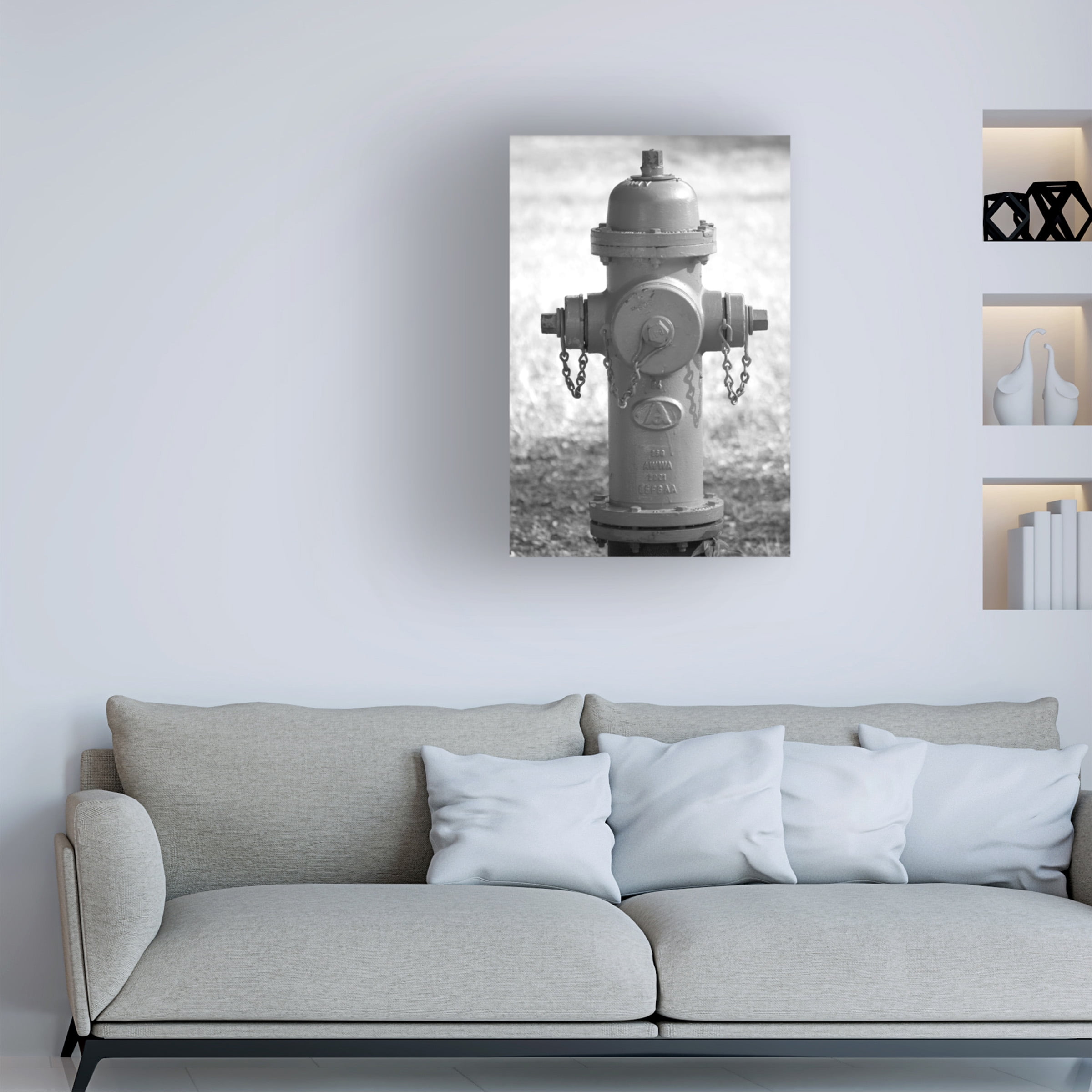Canvas Wall Art - Lori Hutchison 'Fire Hydrant' Wall Art for Living Room, Bedroom, or Office DÃ©cor by Trademark Fine Art - 30 x 47 Inches