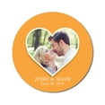 thumbnail image 1 of Darling Souvenir Round 45 Pcs Heart Custom Photo Labels Save The Date Stickers Personalized Bride Groom Names And Date Envelope Seals- Pale Orange, 1 of 4