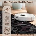thumbnail image 6 of Design&I 6'x9' Washable Area Rug Gothic Round Skull Moth Whimsigoth Pentagram Border Moody Snake Flowing Dynamic for Queen Size Bedroom, Under Bed, Sleek Flatweave Pet Friendly, 6 of 7